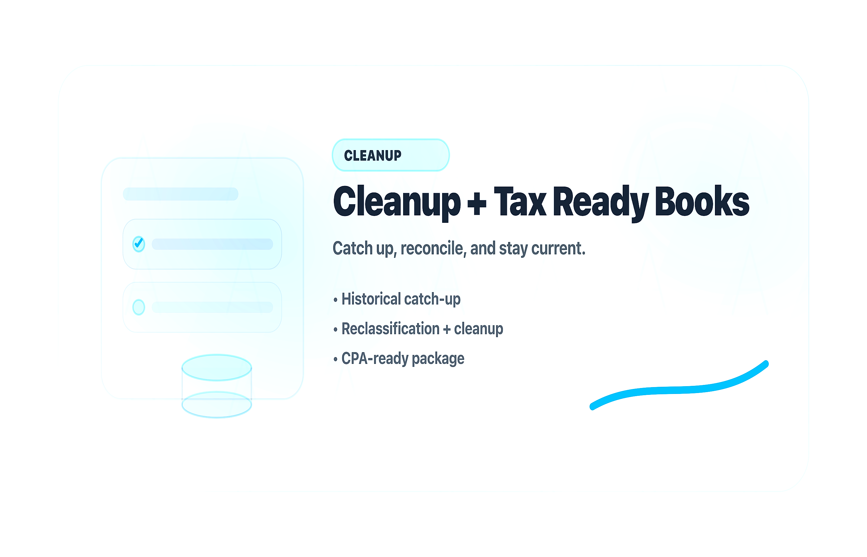 Clean-up and Tax Readiness illustration